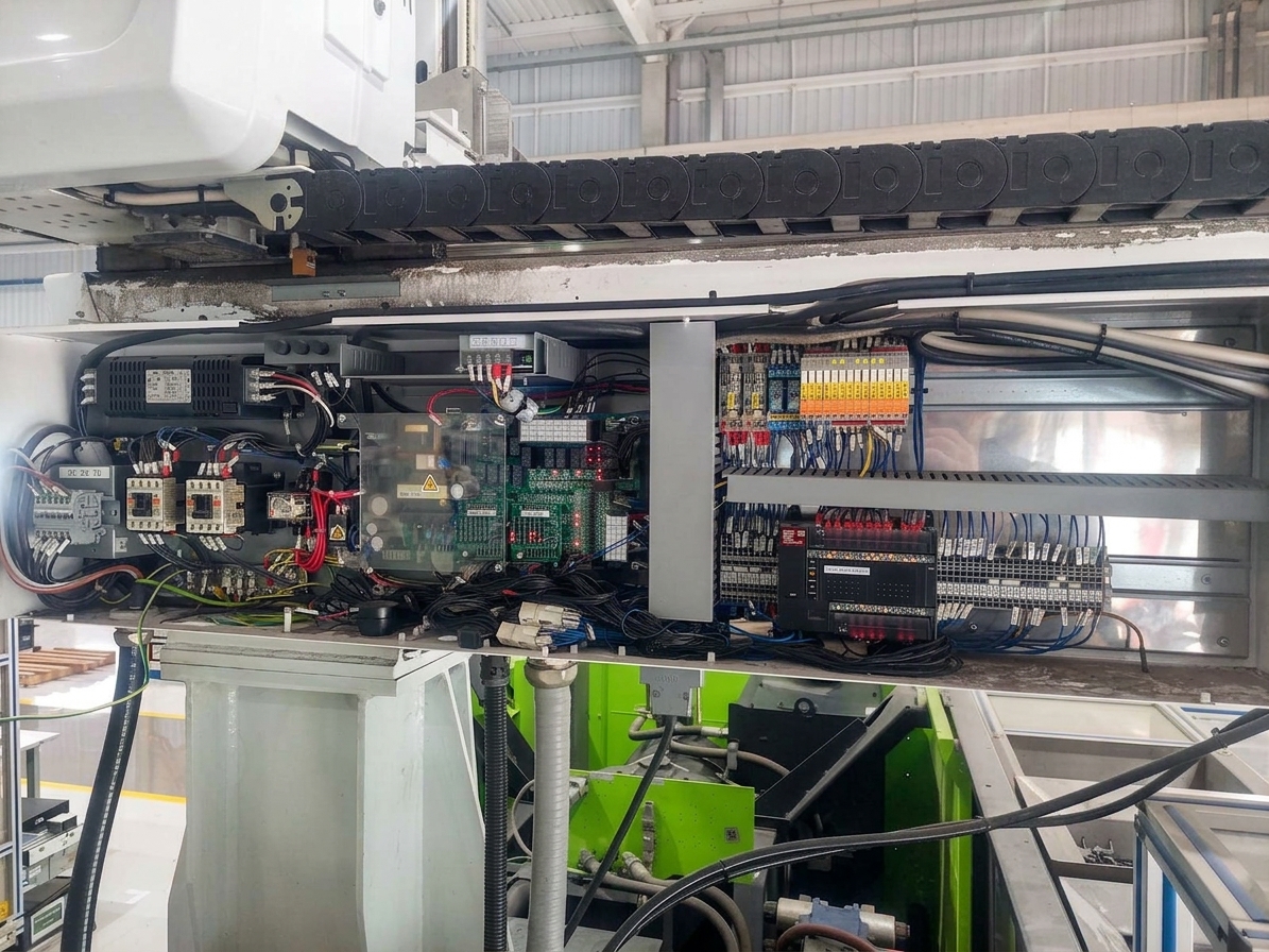Painel de comando de equipamento industrial